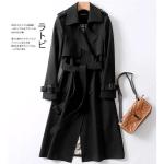 Elegant Light Fashion Puffer Down Coat Belted Overcoat Women Trench Coat