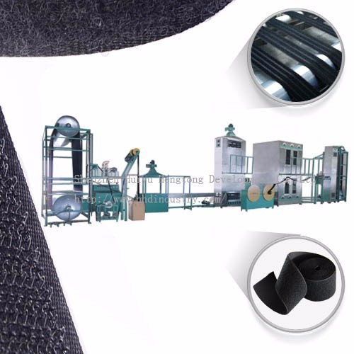 High Output Hook And Loop Machine with 220 mm Glued Ribbon Width and 130°C ~150