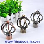 Classical delicate iron curtain rod finials for home decoration