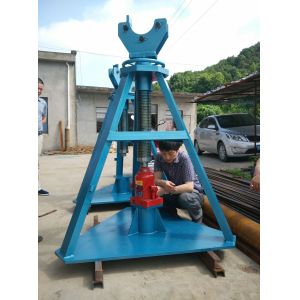 Heavy Duty 50T Tower Erection Tools Cabel Drum Stand With Hydraulic Jack For