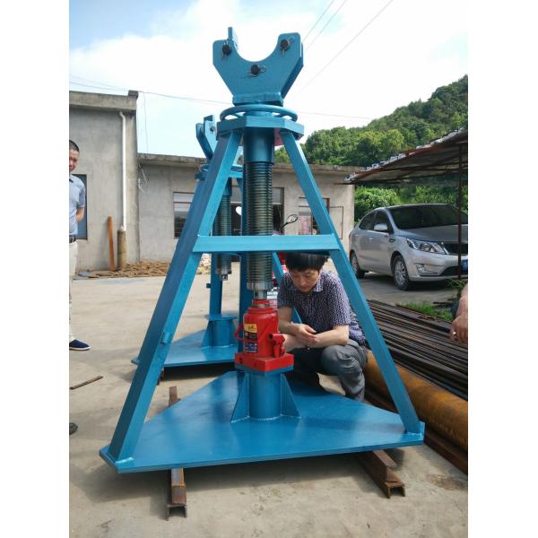 Heavy Duty 50T Tower Erection Tools Cabel Drum Stand With Hydraulic Jack For