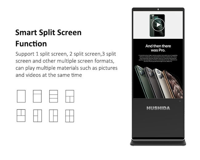 HUSHIDA 42 Inch Infrared Touch Screen Display 10 Points 350-500cd/㎡ Brightness Indoor 16:9