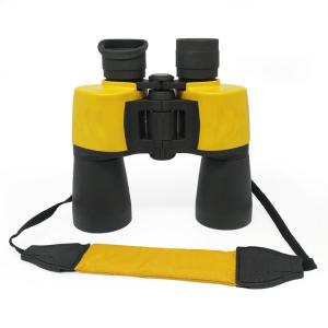 China Yellow Waterproof Porro Bak4 Prism 12x50 Birding Binoculars With Neck Strap factory