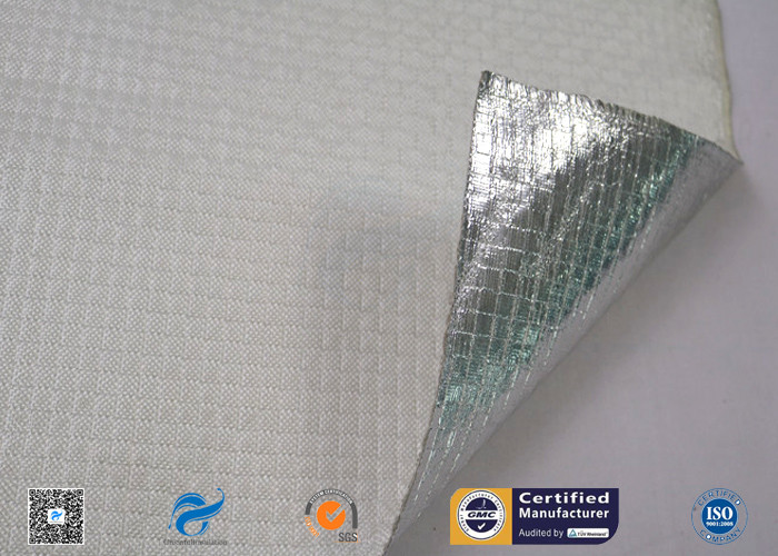 One Side Silver Aluminum Foil Coated Fiberglass Fabric For Fireproof