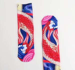 China Quick Dry Colorful Picture 3D Printed Socks DTM Ground Toe Customized factory