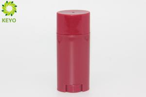 China Oval Shape Deodorant Stick Containers , 15g Red PP Plastic Deo Stick Container factory