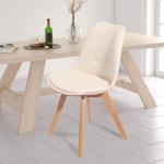 Armless Leisure Upholstered Kitchen Chairs With Sturdy Solid Beech Wooden Legs