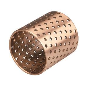 China CuSn8 Oil Shaft Diameter Wrapped Bronze Sleeve Bushings Lubrication Pockets factory