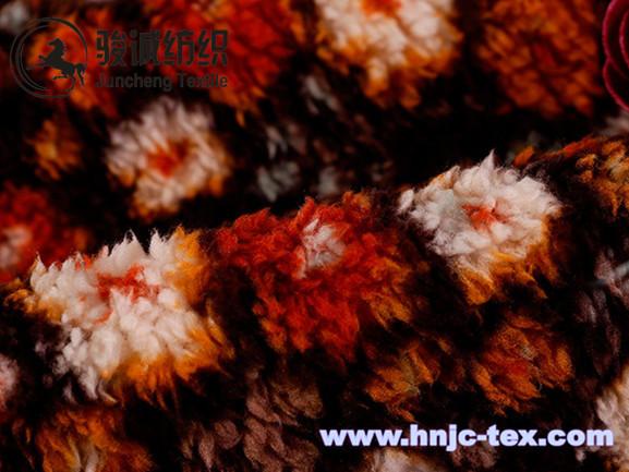 100% polyester flower printed plush velveteen/velvet antistatic fabric for