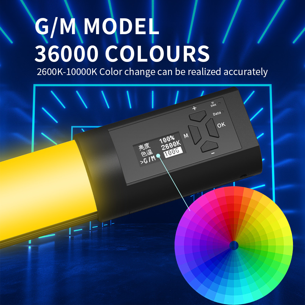 RGBW T12 Led Tube Wired DMX512 / Wireless 2.4G Control For Photography