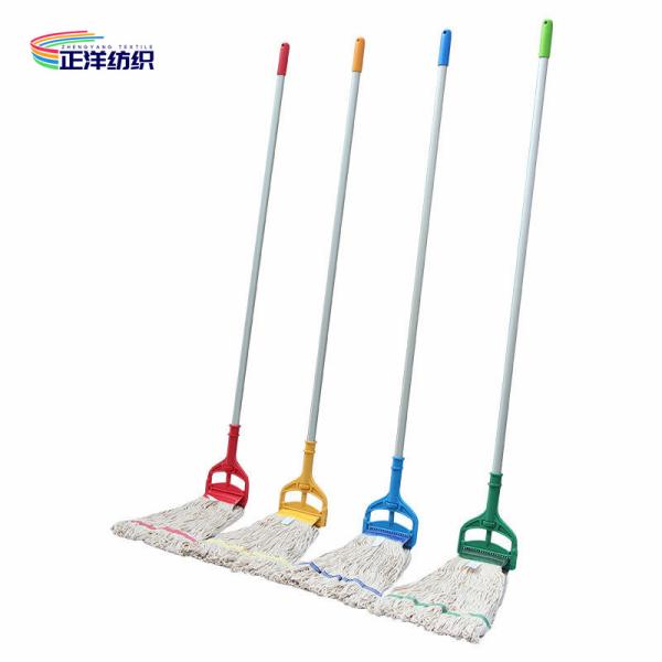 Polyester Cotton String Mop 450Grams Aluminum Handle Heavy Duty Industrial Wet