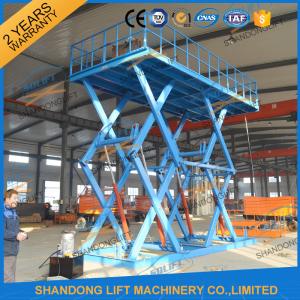 China CE 5T Heavy Duty Warehouse Stationary Hydraulic Scissor Lift 5M Max Lifting Height factory
