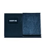 Custom Logo Creative Pu Leather Desktop Storage Multifunctional Wireless Charger