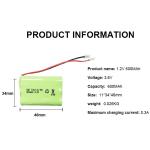 3.6v Nickel Rechargeable Battery 600mah 700mah 800mah Nimh Aaa Battery Pack