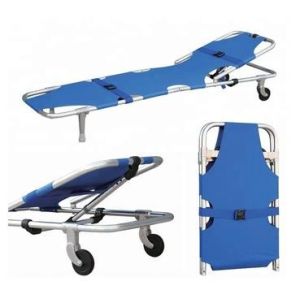 China Aluminum Alloy Portable Ambulance Collapsible Stretcher With Castors on sale
