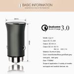 Qualcomm quick charge 3.0 car usb charger, universal car charger for phones, top