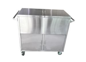 China Medical Trolley Two Door Stainless Steel Case Carts For CSSD factory