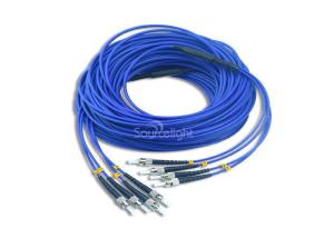 China 4 Cores Armored Fiber Optic Patch Cord ST to ST Rodent Resistant factory