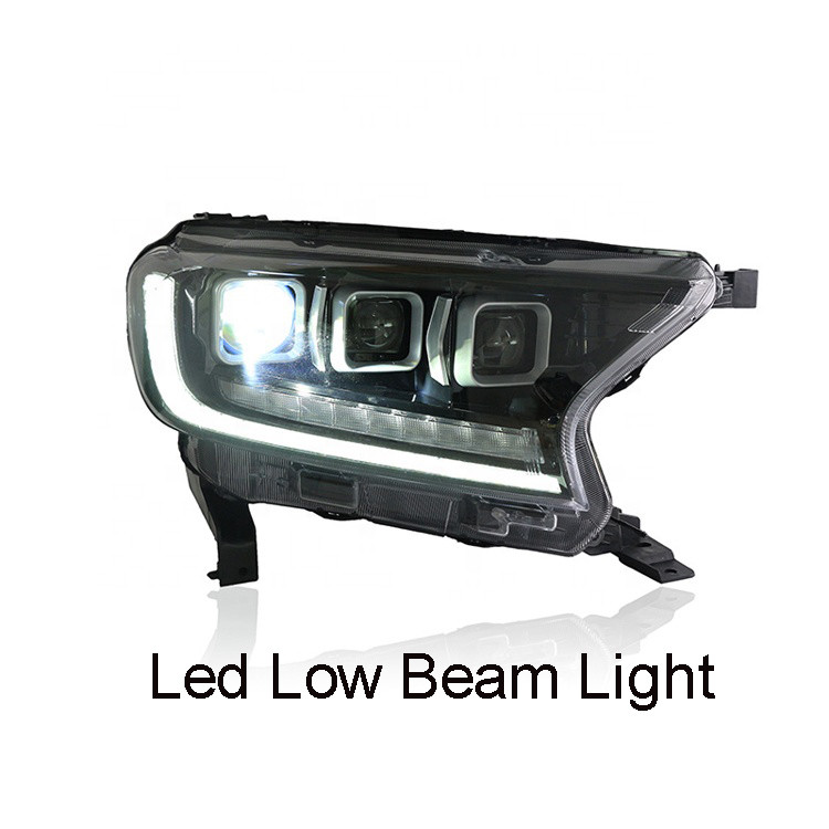 LED 3 Lens Ford Ranger Headlight With Streamer 0.13CBM Volume