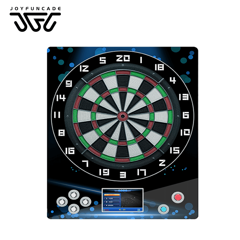 Darts arcade with multiple payment options, customizable sound effects