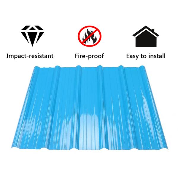 PVC S Tile Roof Panels 1.8mm Thickness 1130mm Width