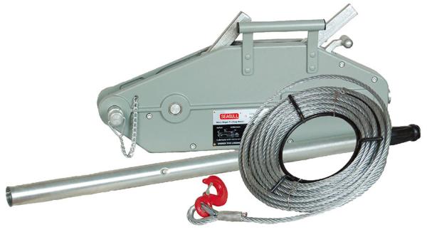 Aluminium Hand Lifting Winch 800kg - 5400kg Wire Rope Pulling Hoist CE/GS
