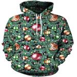 Graphic Print Drawstring Vintage Drop Shoulder Hoodies Thermal Long Sleeve