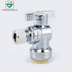 China Straight Handle 1/4''X1/2'' Brass Angle Stop Normal Temperature factory
