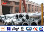 12m Galvanized 2.5mm square Light Poles Powder Coating with Cross Arms