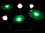 Acrylic LED lotus lamp 6 lights combination lotus lamp pond pool decoration