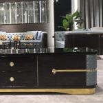 2.2x0.55m Italian Style TV Stand 17.7" Console With Drawers And Cabinets