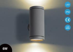 China LED Wall Lights 6 Watt Outdoor Shine Aluminum Material with black white and silver color factory