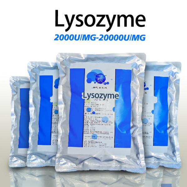 China Light Yellow Powder Lysozyme Enzyme 2000U/MG Soluble In Water factory