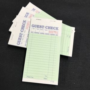 Customized US Guest Check with Customizable Number Of Columns