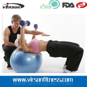 China Ningbo PVC plastic material Anti-burst fitball/fitness Ball/yoga ball factory