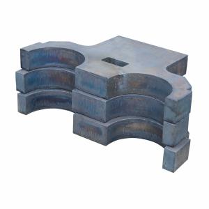 China Carbon Steel Plate Customized Flame Cutting Mechanical Equipment Parts For Steel factory