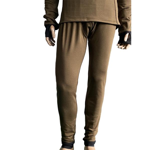Brown pure cotton military tactical close-fitting comfortable thermal underwear set