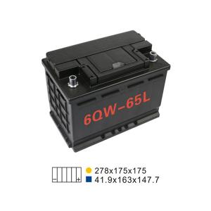 China 640A 74AH 6 Qw 65H Lead Acid Stop Start Car Battery Rechargeable 274*175*190mm factory
