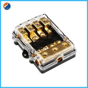 China 4 Way 12V Auto Fuse 3x4GA IN 4x8GA OUT Plastic Distribution Box ANS AFS Mini ANL Fuse Holder factory