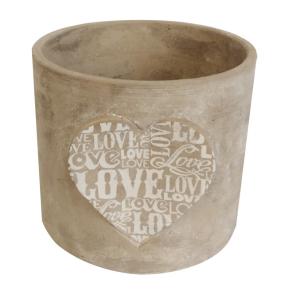 China Lovely Small Simple Round Outdoor Garden Planter In Cement Material factory
