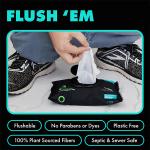 Plastic Free Mint Flushable Wet Wipes 100% Plant Sourced Fibers Toilet Cleaning