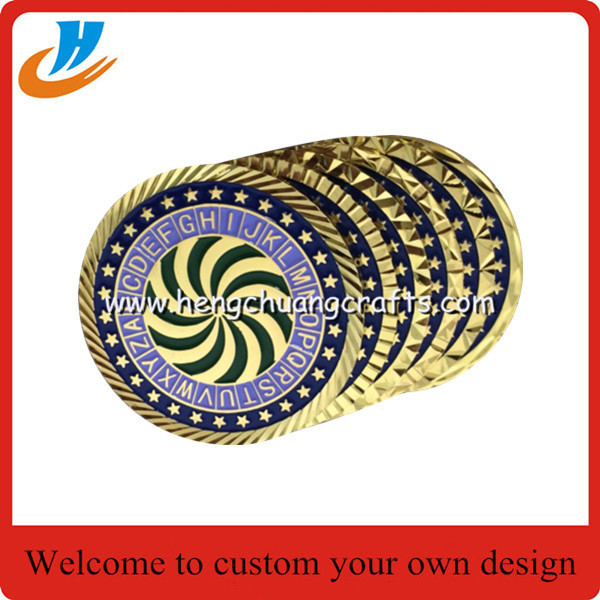 2017 new design challenge coins/65mm military coins cheap custom
