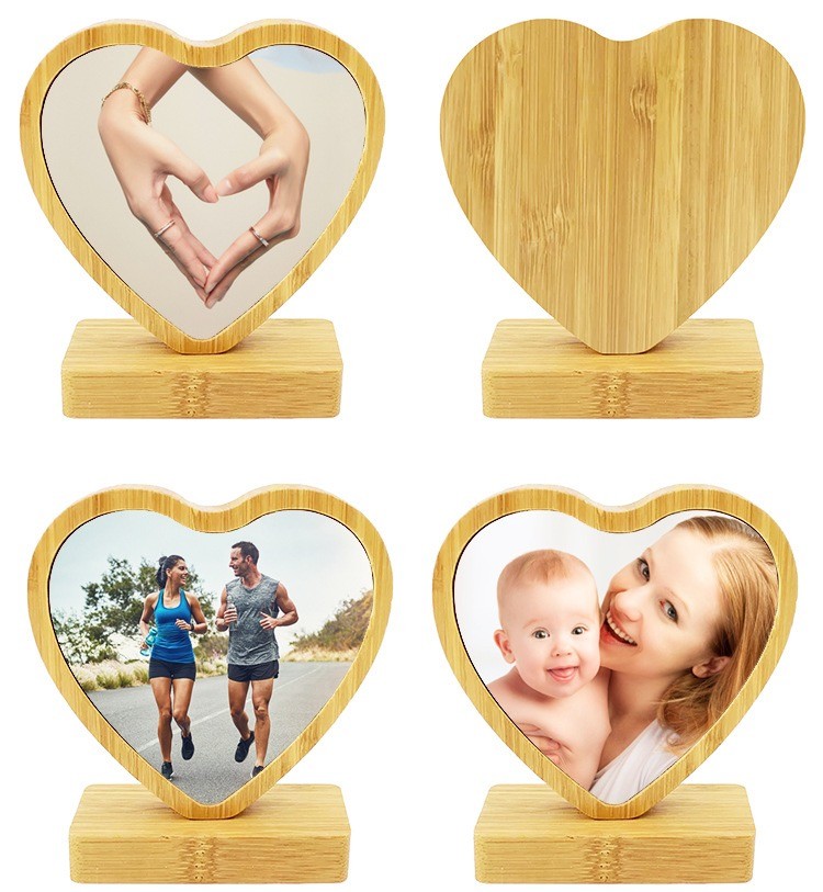 Modern magnetic Bamboo Wooden Photo Frame For Sublimation Printing DIY Commemorative Photo Frame Couple Gift Family Memory Ornament