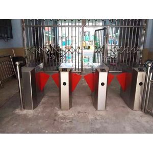 High Security Flap Barrier Gate Customized Led Light Changeable