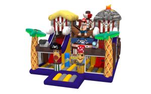 China Pirate Themed Painting 5x6x4.3m Inflatable Jump House factory