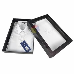 China Texture Paper Apparel Packaging Box Luxury Custom T Shirt Packaging Box factory