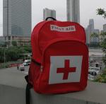 First Aid Backpack Empty Medical First Aid Bag Red Emergency Treatment