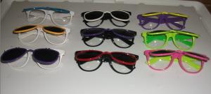 China Plastic Diffraction 3D glasses fashion Frame Customized Logo Printing 12 Colors factory