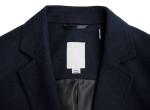 Worsted Mens Casual Blazer Jacket Slim Fit Warm Windproof Navy Fleece Fabric