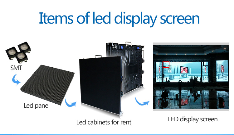 al cabinet P3.91 P4 P5 die casting aluminum led display cabinet